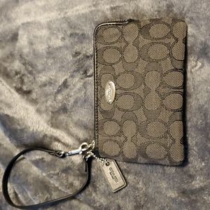 Coach Signature Canvas Wristlet